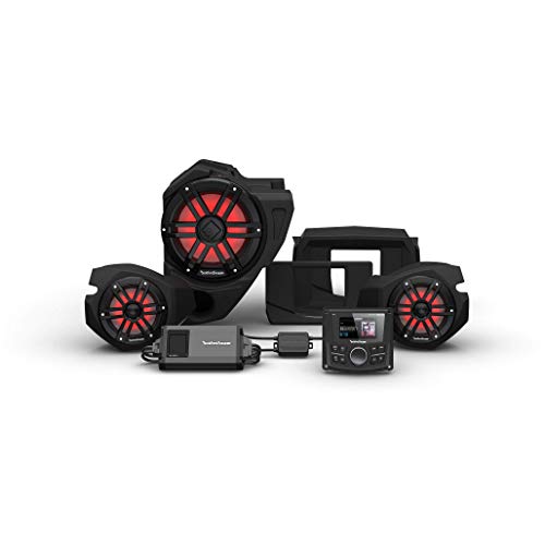 Rockford Fosgate RZR14-STG3 Audio Kit: PMX-2 Receiver, 800-Watt Amp, M1 Series Color Optix Multicolor LED Lighted Front Speaker & Subwoofer Kit for Select RZR Models (2014-2021) Rockford Fosgate RZR14-STG3 Audio Kit: PMX-2 Receiver, 800-Watt Amp, M1 Series Color Optix Multicolor LED Lighted Front Speaker & Subwoofer Kit for Select RZR Models (2014-2021)